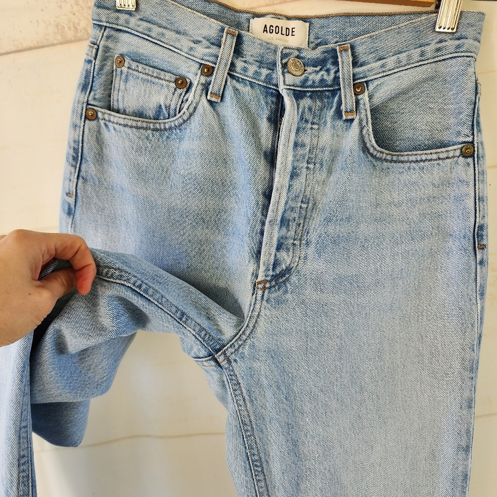 Agolde Riley High Rise Straight Crop Jeans - Picture 3 of 12